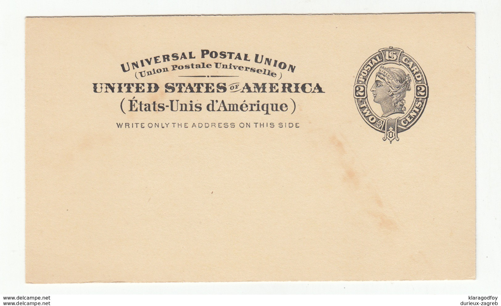 US, UPU Postal Stationery Postal Card Unused 1880's? B190601 - ...-1900