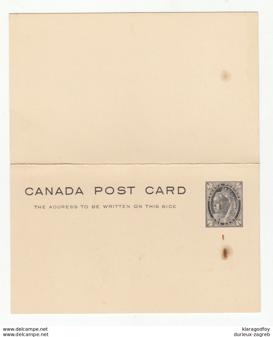 Canada, Postal Stationery Post Card With Reply Unused B190601 - 1860-1899 Regno Di Victoria