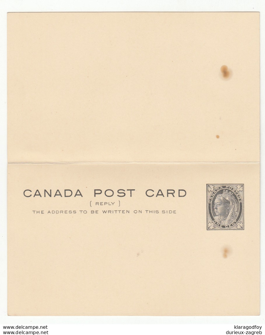 Canada, Postal Stationery Post Card With Reply Unused B190601 - 1860-1899 Regno Di Victoria