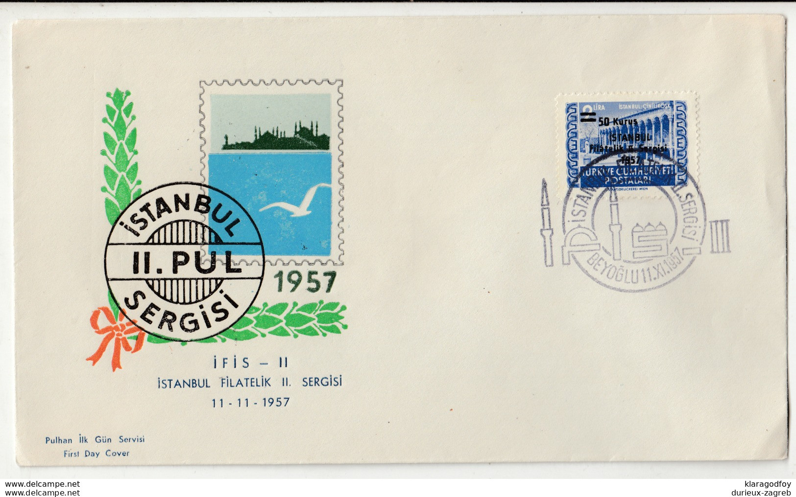 IFIS II Istanbul Philatelic Exhibition 1957 FDC B190210 - FDC