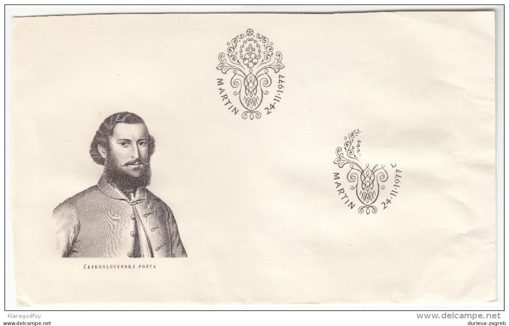 Martin FDC Not Travelled 1977 Czechoslovakia Bb160429 - FDC