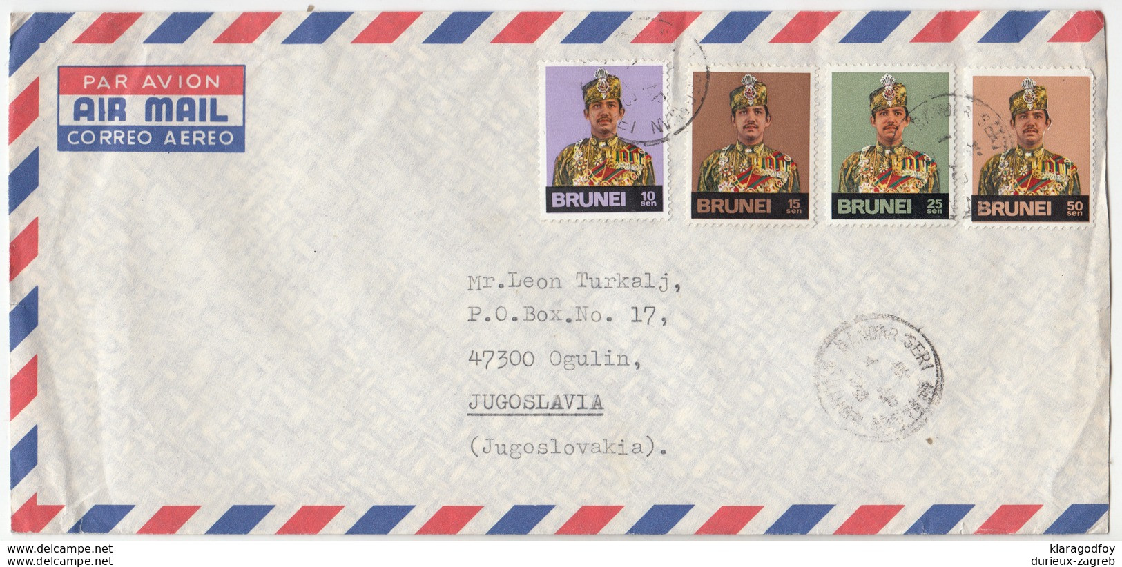 Brunei, Tan Choon Seng Airmail Letter Cover Travelled 197? Bandar Seri Pmk B180103 - Brunei (...-1984)