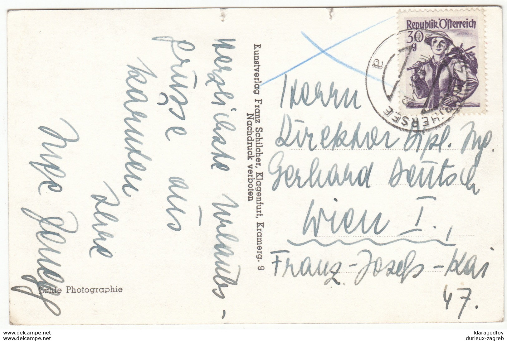 Maria Wörth Old Postcard Travelled 1951 B190401 - Maria Wörth