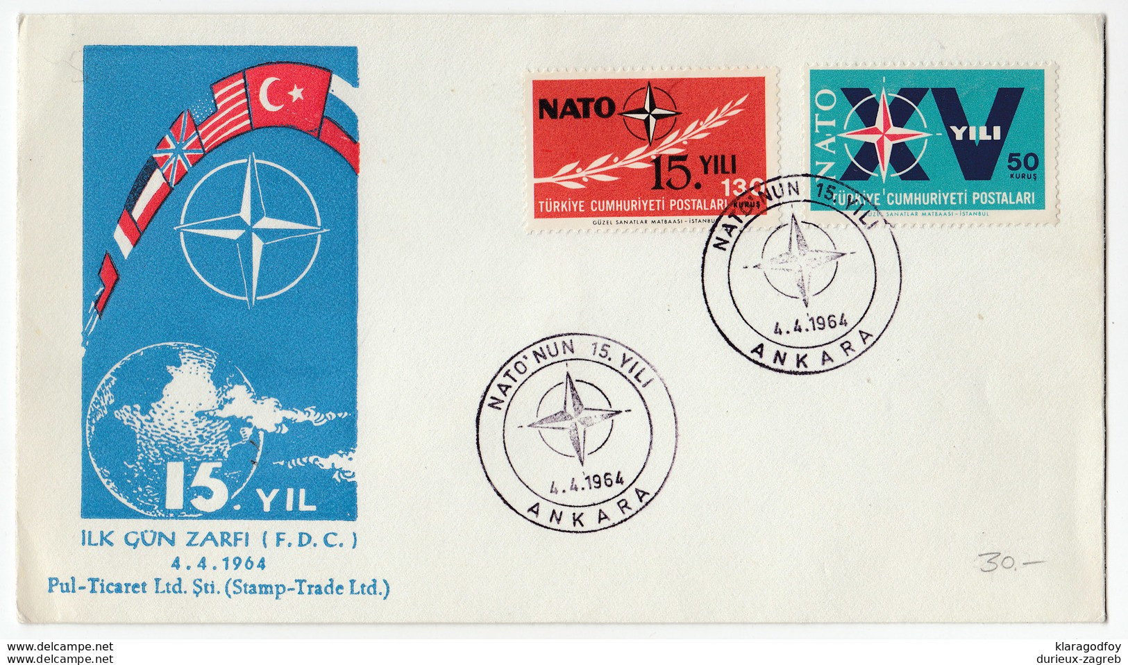 NATO FDC 1964 Bb170325 - Brieven En Documenten