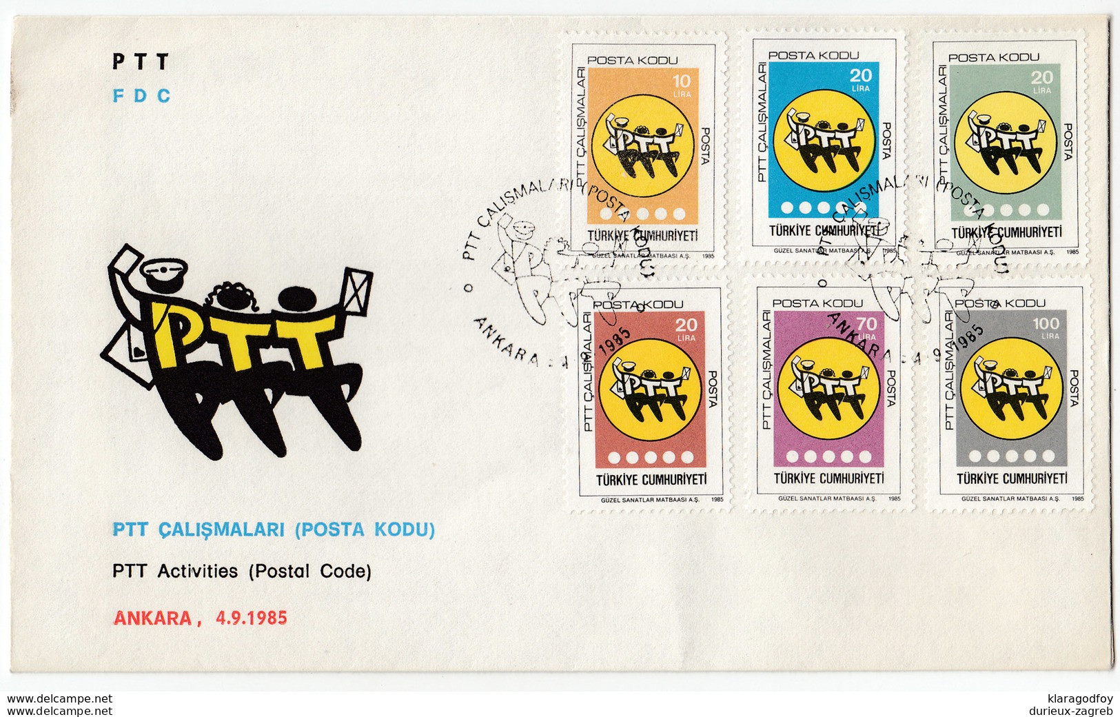 PTT Postal Code FDC 1985 Bb170325 - Lettres & Documents