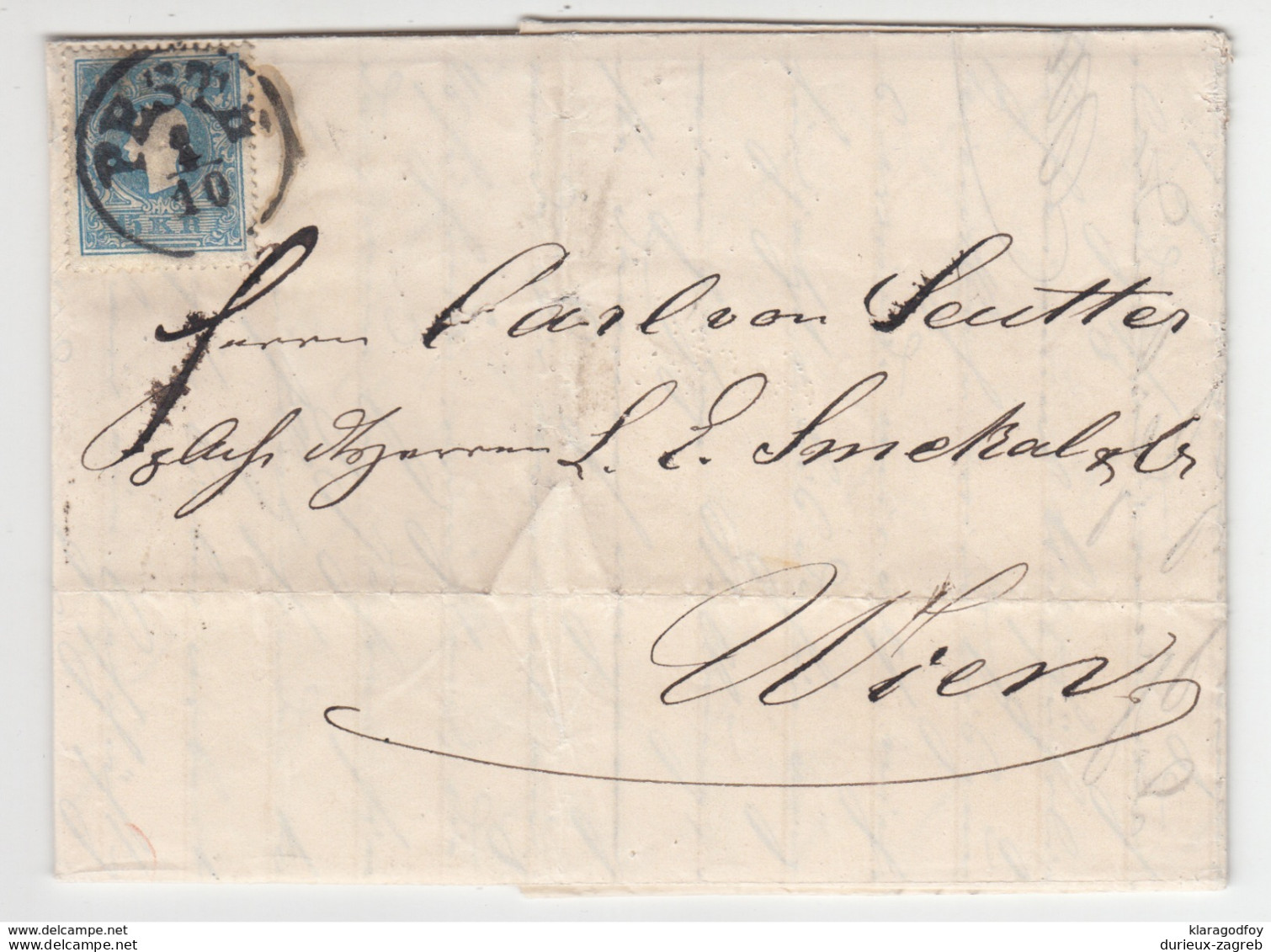 Hungary Letter Travelled 1860 Pesth To Wienb170520 - ...-1867 Voorfilatelie