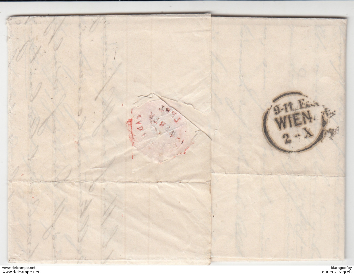 Hungary Letter Travelled 1860 Pesth To Wienb170520 - ...-1867 Prefilatelia