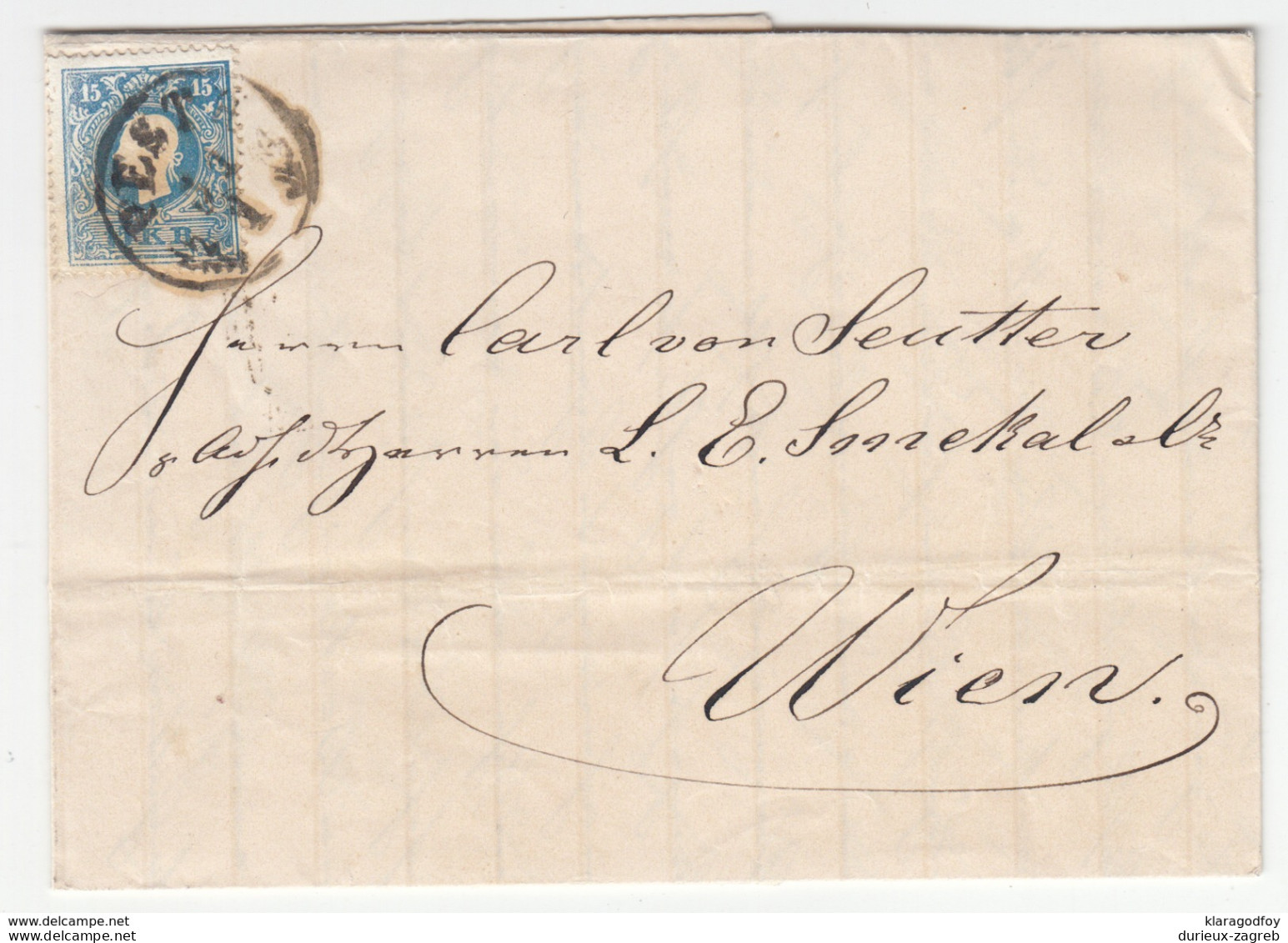 Hungary Letter Travelled 1860 Pesth To Wien B170520 - ...-1867 Préphilatélie