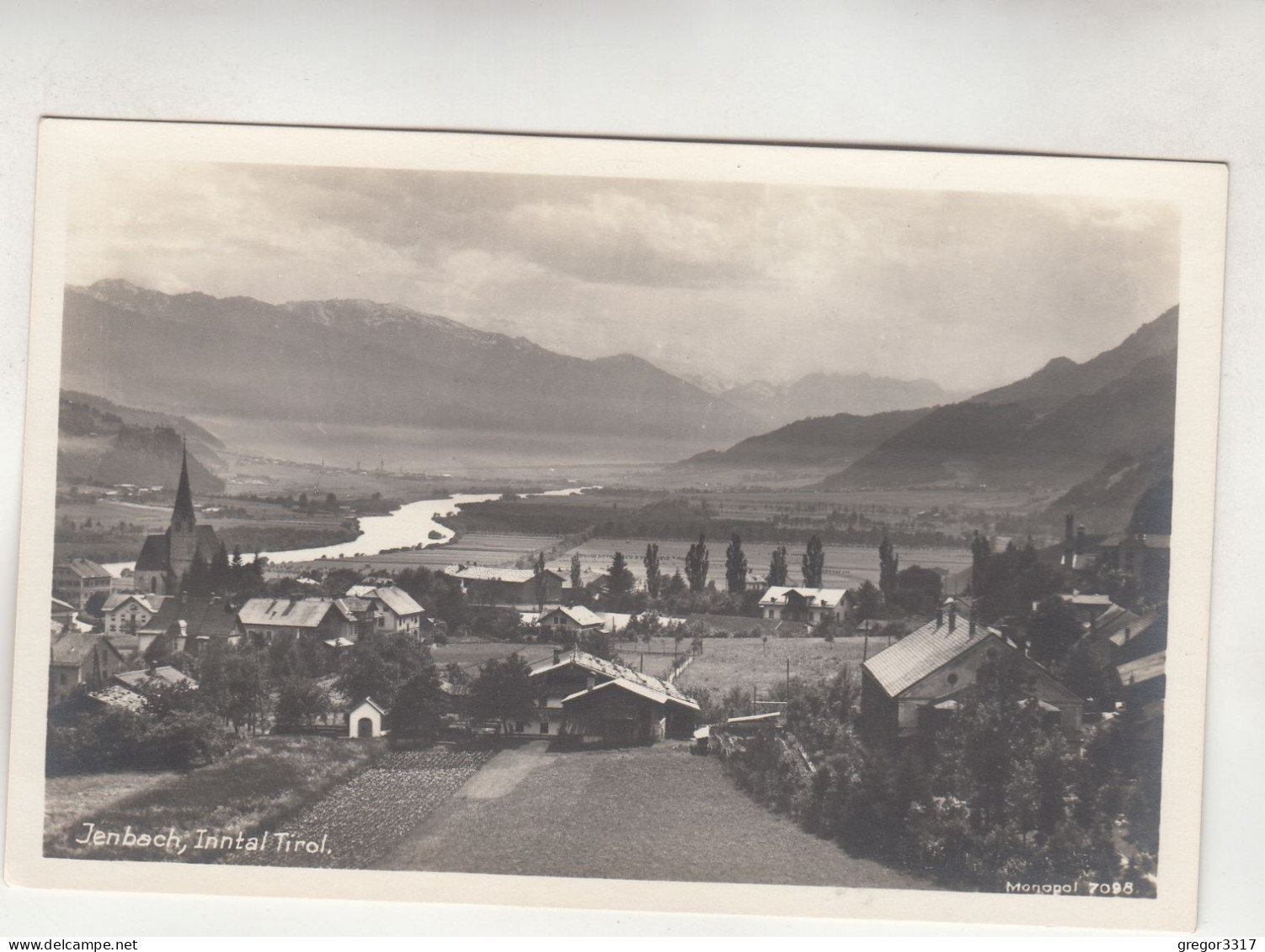 D5619) JENBACH Inntal - Häuser KIRCHE U. Felder ALT 1927 - Jenbach