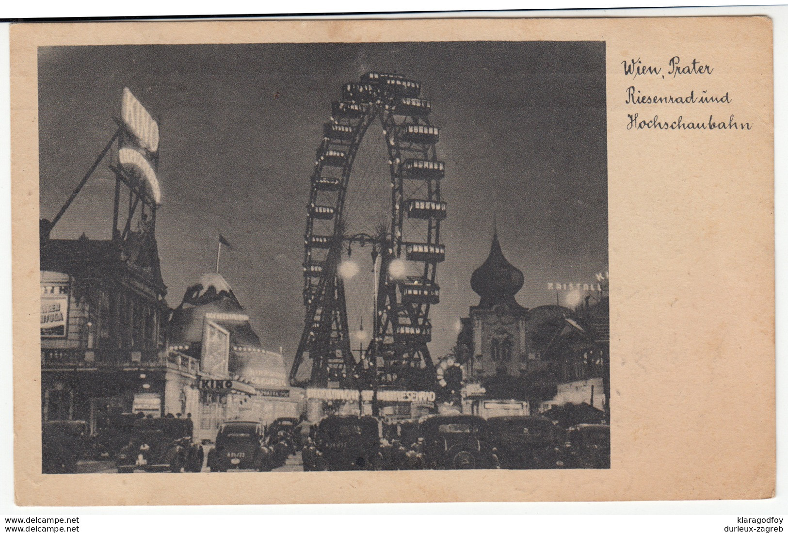 Wien Prater Old Postcard Travelled 1943? To Celje B170105 - Prater