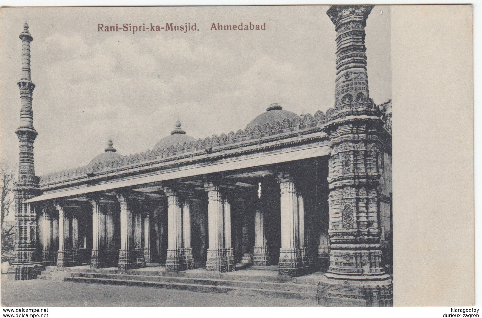 Islam Moschee Mosque Rani-Sipri-ka-Musjid Ahmedabad Old Unused Postcard (Printed In Saxony) B170125 - Islam