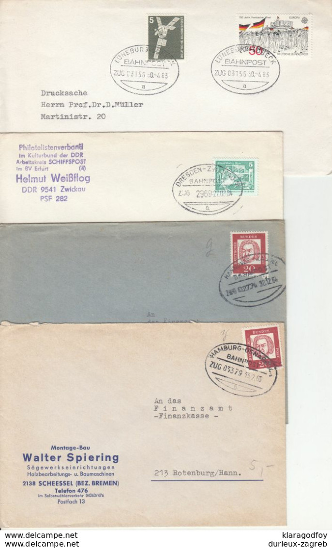 Germany, 14 Letter Covers With Railway Postmarks B200901 - Sammlungen