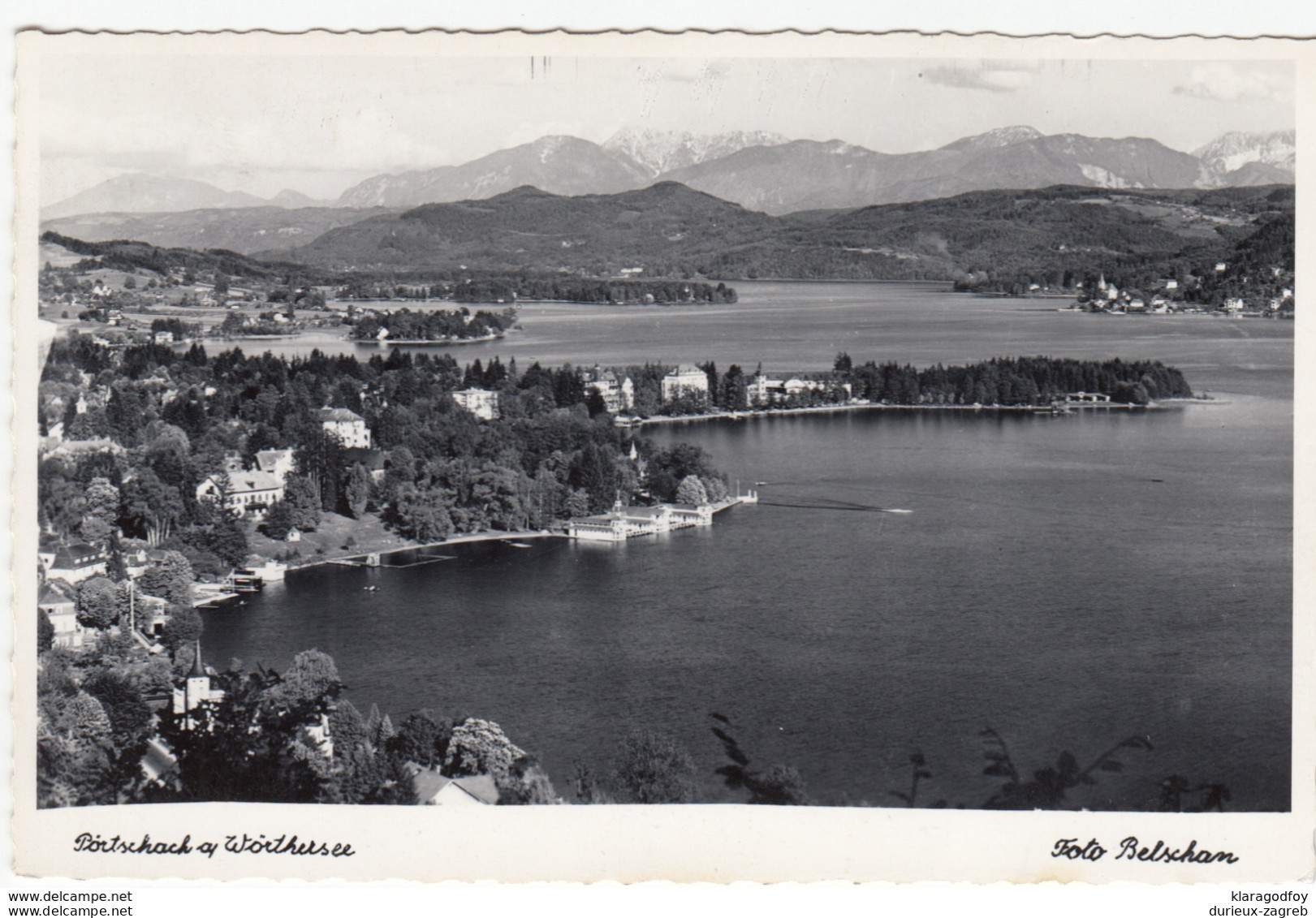 Pörtschach Am Wörthersee Old Postcard Travelled 1957 Velden Pmk B170815 - Pörtschach