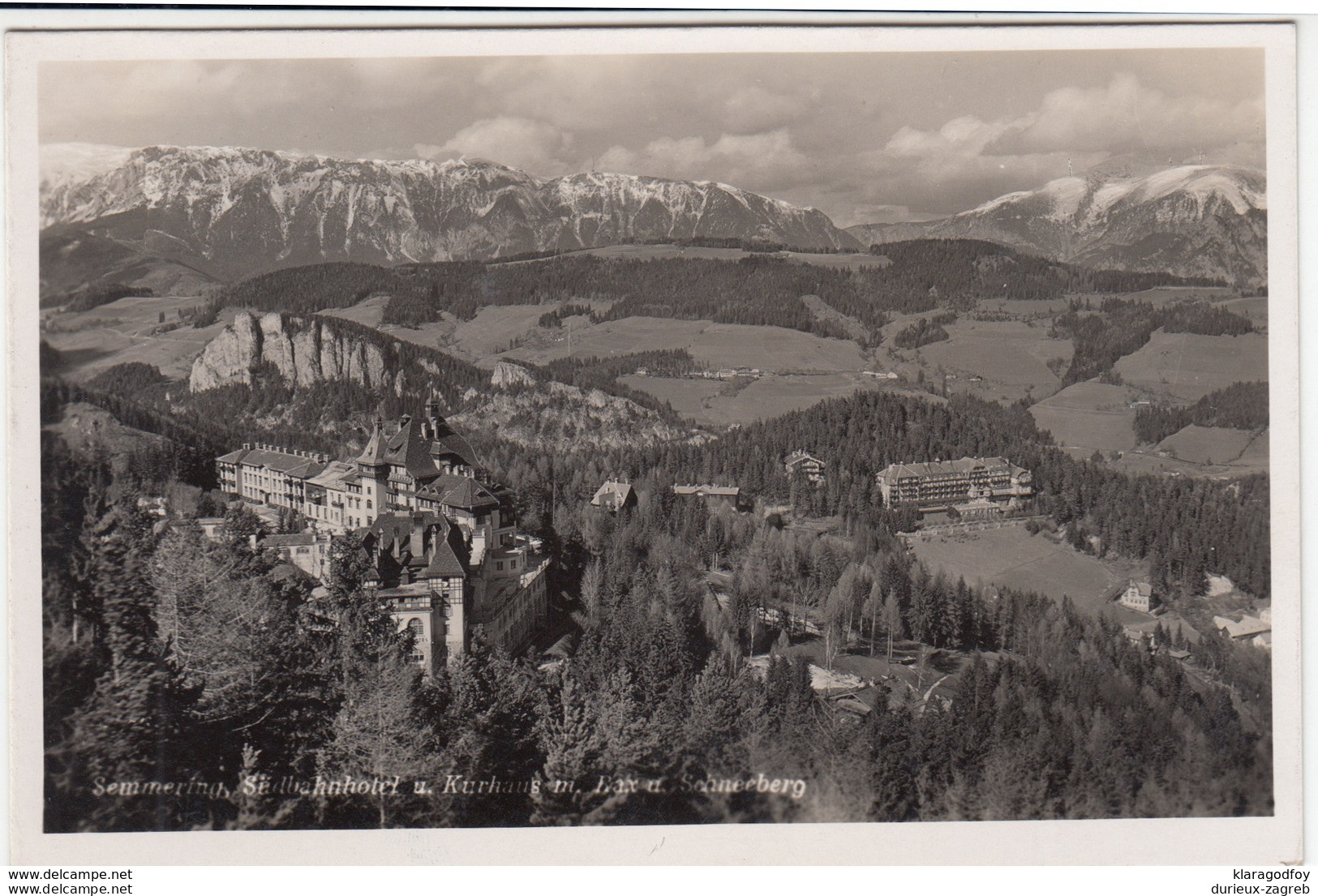 Semmering, Südbahnhotel Old Postcard Travelled 1942 B170815 - Semmering