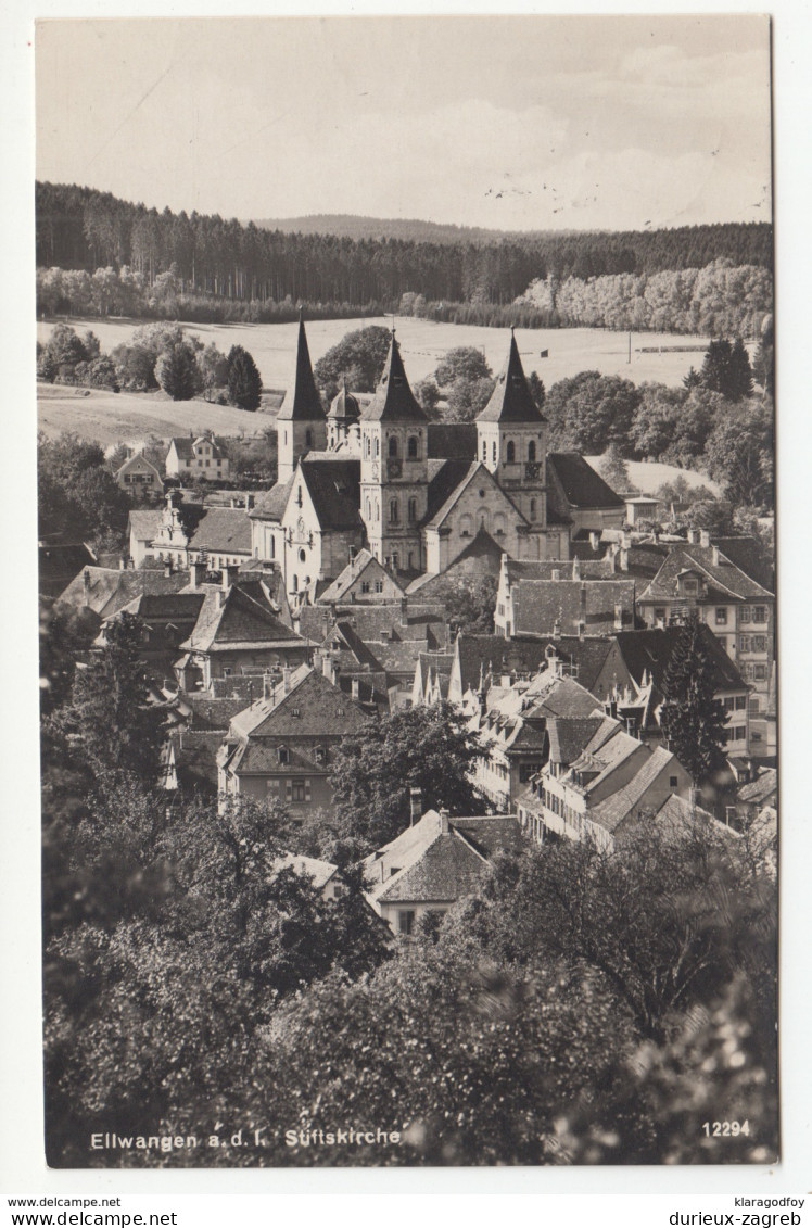 Ellwangen An Der Jagst Old Postcard Travelled 1929 B170810 - Ellwangen