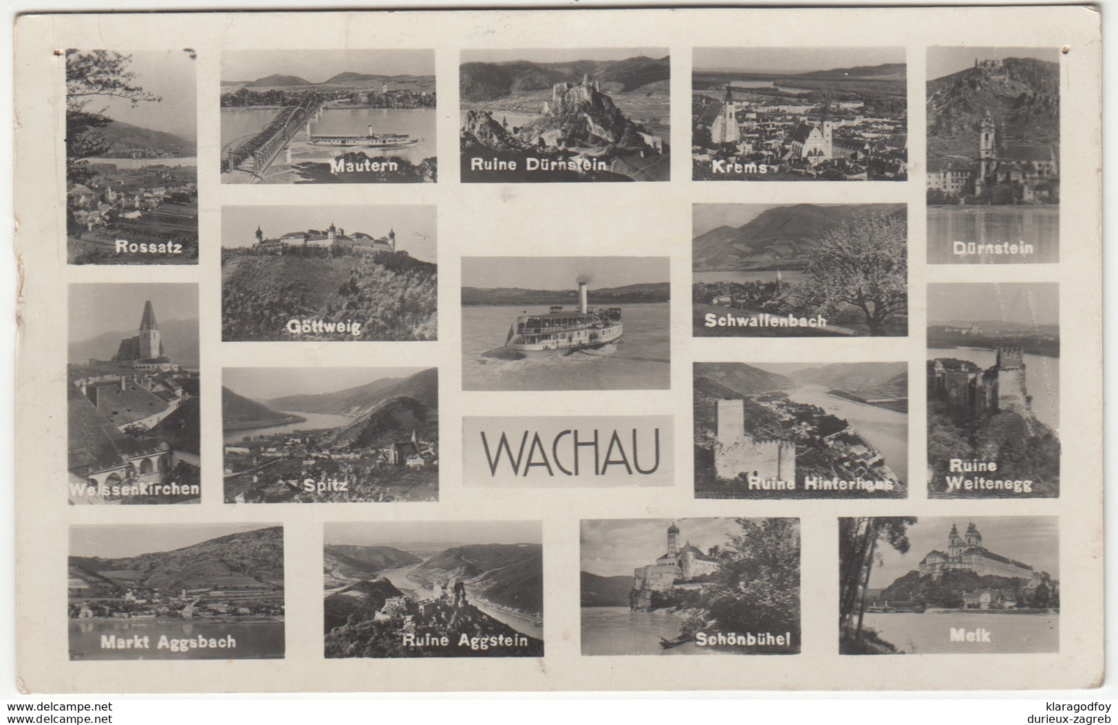 Wachau Old Postcard Travelled 1941 B170720 - Wachau