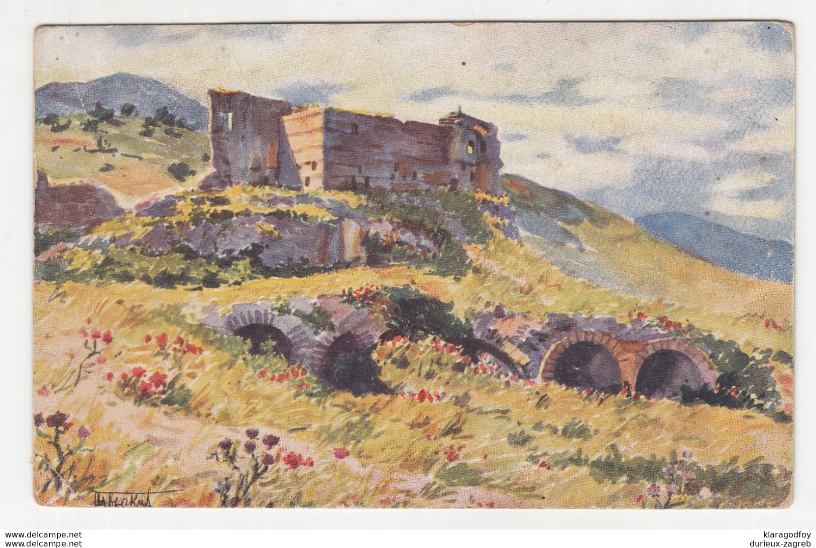 Ruines De Chateau De Prizren Old Postcard Posted 191? Beograd To Vrpolje B210301 - Kosovo