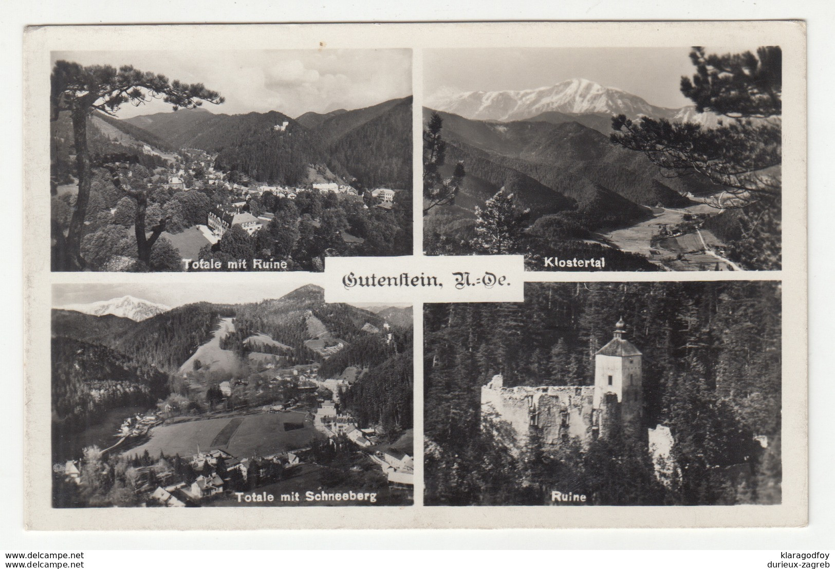 Gutenstein Old Postcard Posted 1938 B200110 - Gutenstein