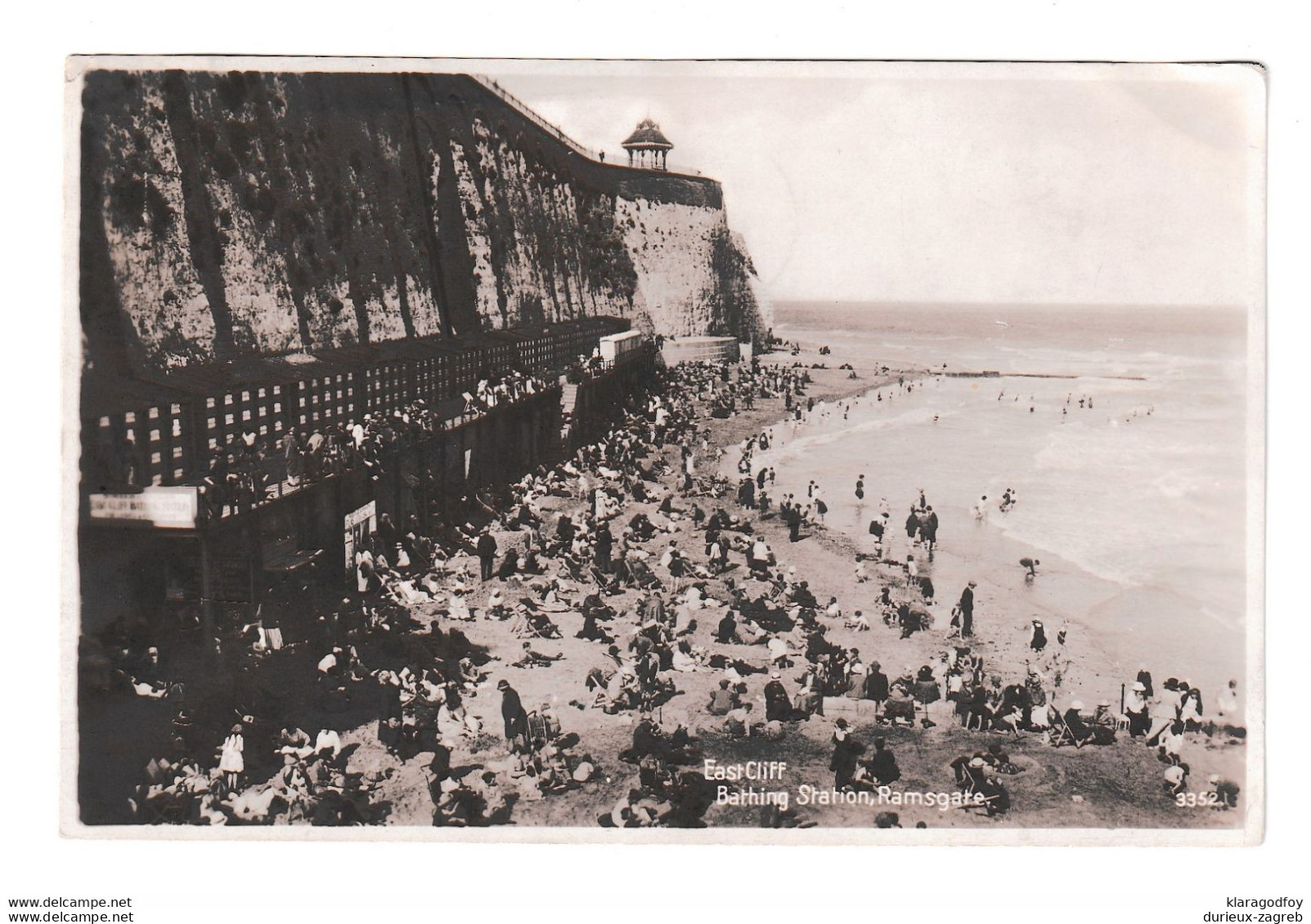 East Cliff Bathing Station, Ramsgate Old Postcard Posted 1929 B210320 - Ramsgate