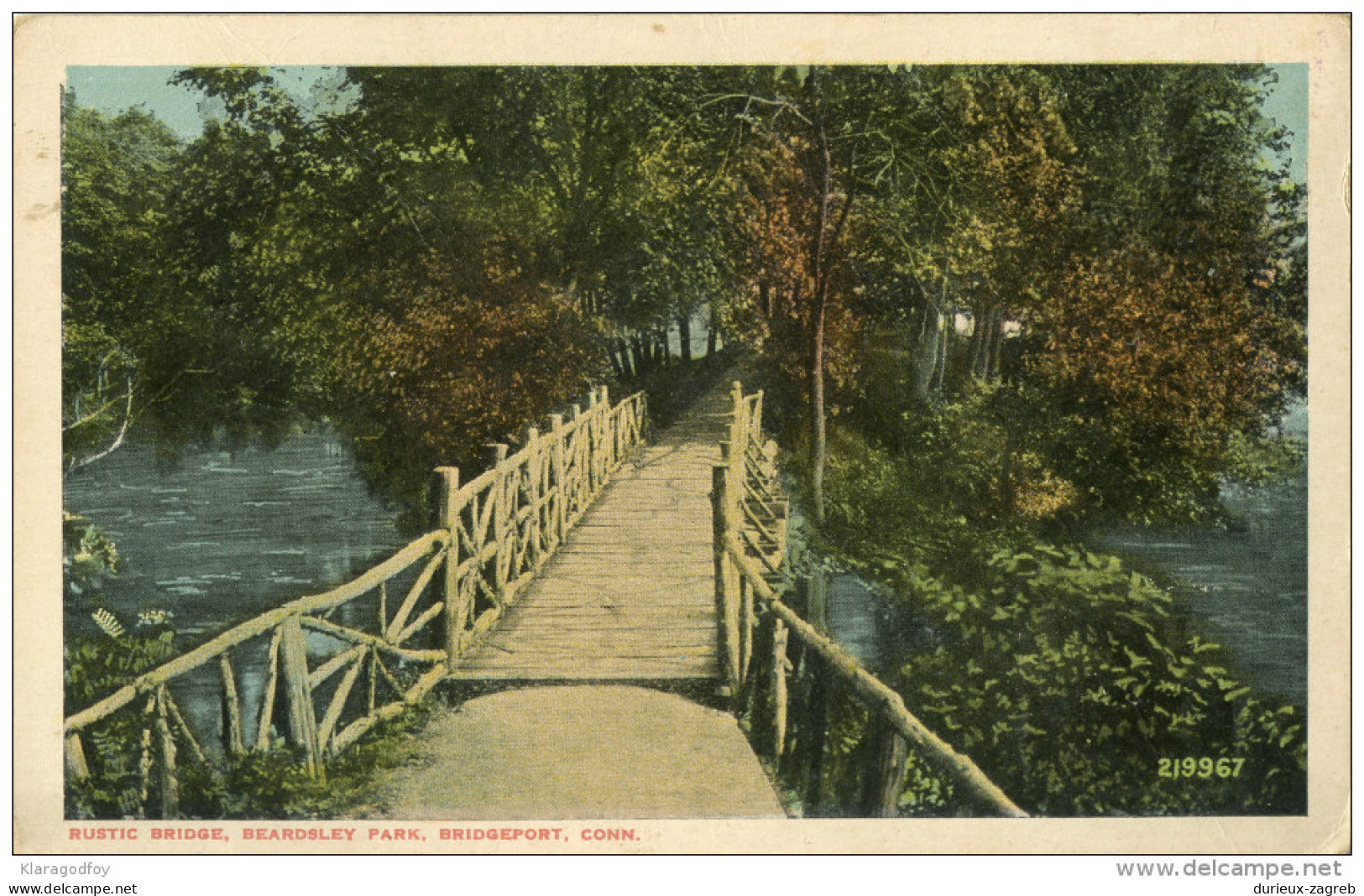 Bridgeport - Rustic Bridge - Beardsley Park Postcard Not Travelled Bb151015 - Bridgeport