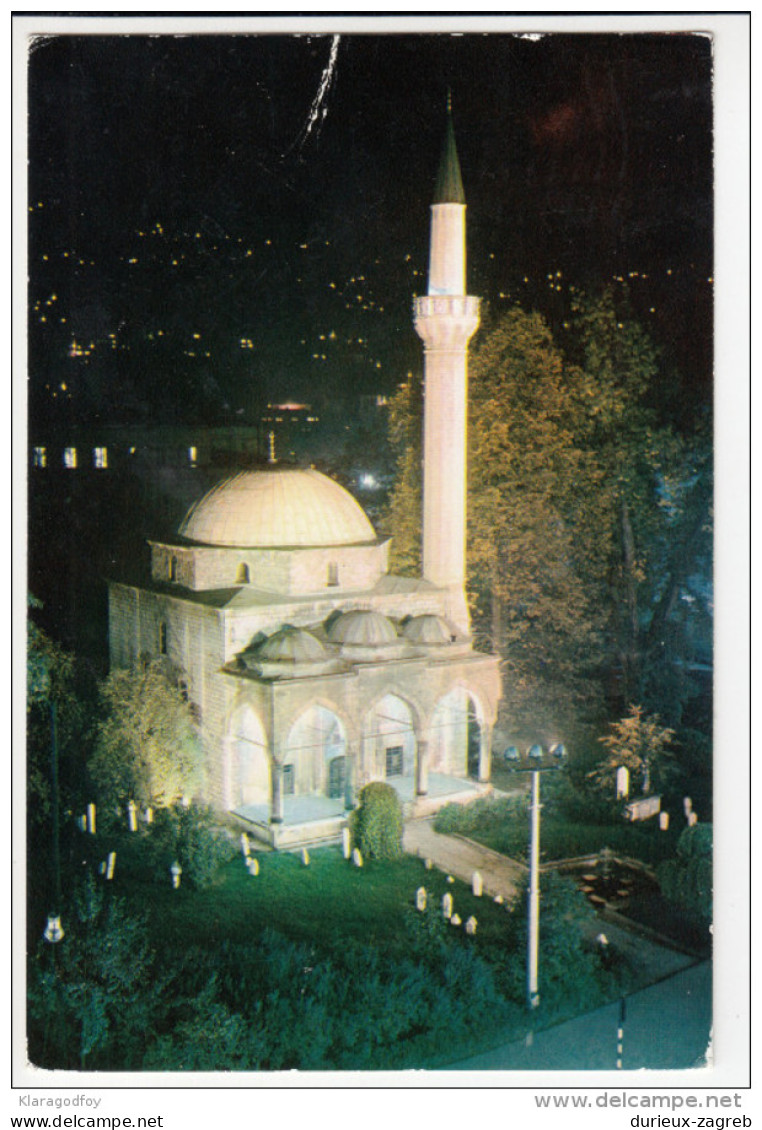 Islam Moschee Mosque Sarajevo Old Postcard Travelled 1968 Bb160920 - Islam