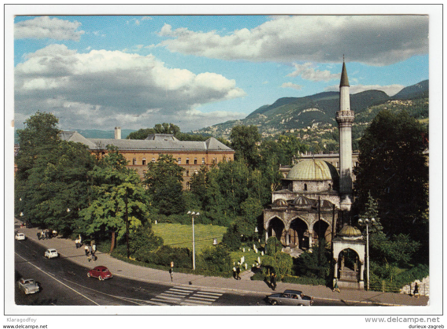 Islam Moschee Mosque Sarajevo Old Postcard Travelled 1968 Bb160920 - Islam