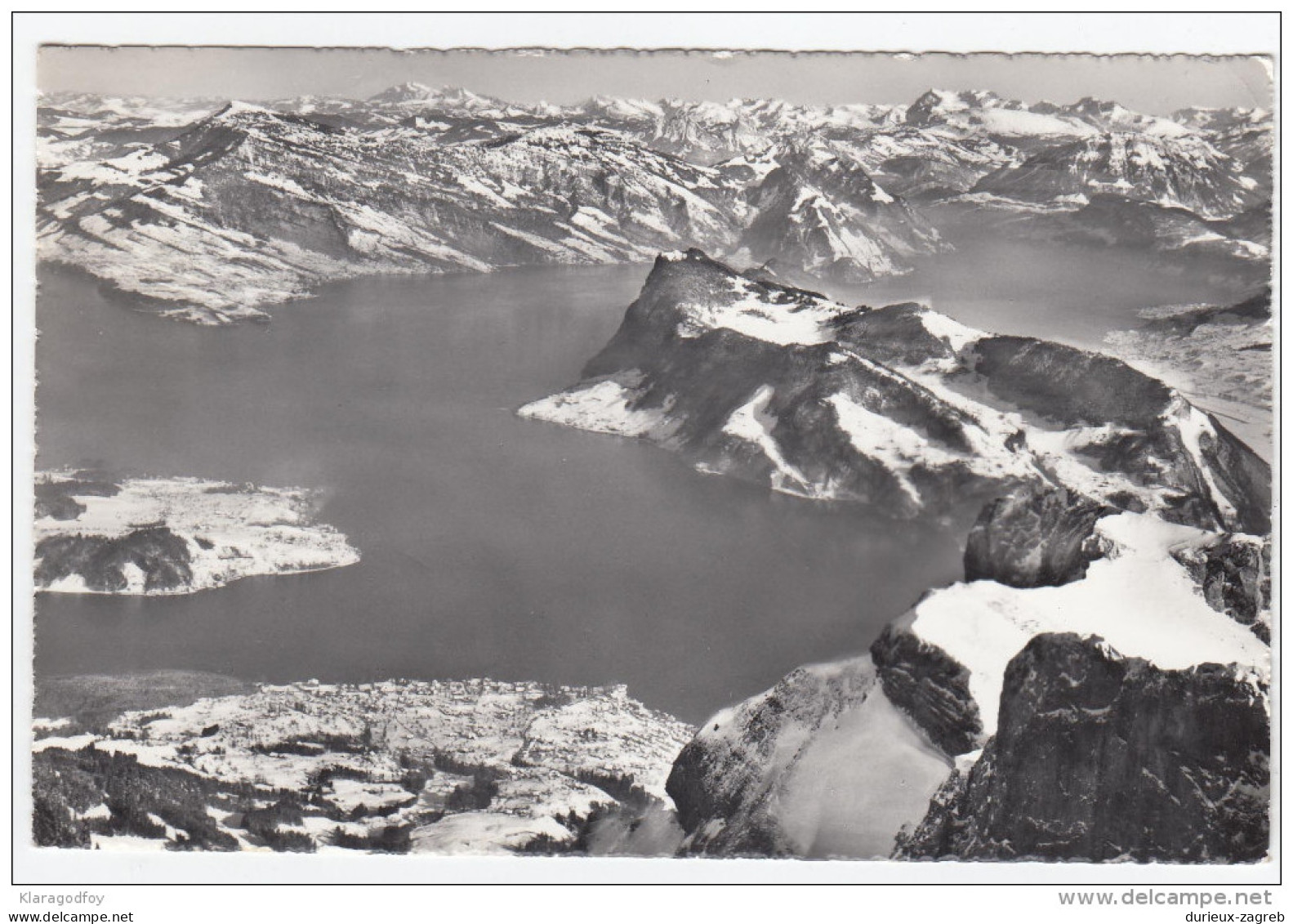 Pilatus-Kulm Blick Auf Den Vierwaldstättersee Old Postcard Travelled 1958 Bb151217 - Wald