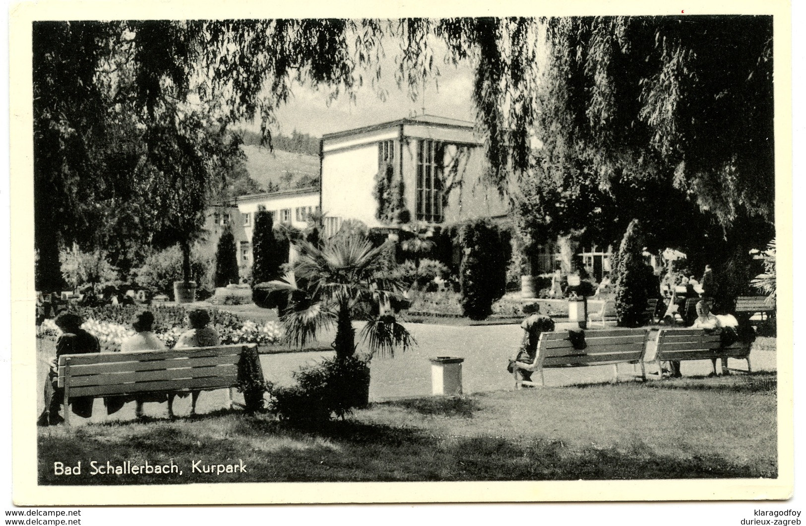 Bad Schallerbach Kurpark Old Postcard Travelled 1956 To Wien Bb170620 - Bad Schallerbach