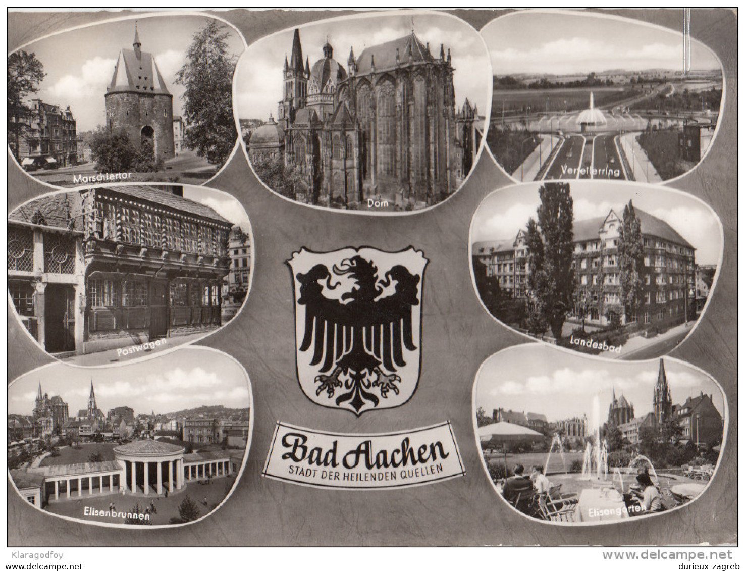 Bad Aachen Old Postcard Travelled 1960 Bb151029 - Moers