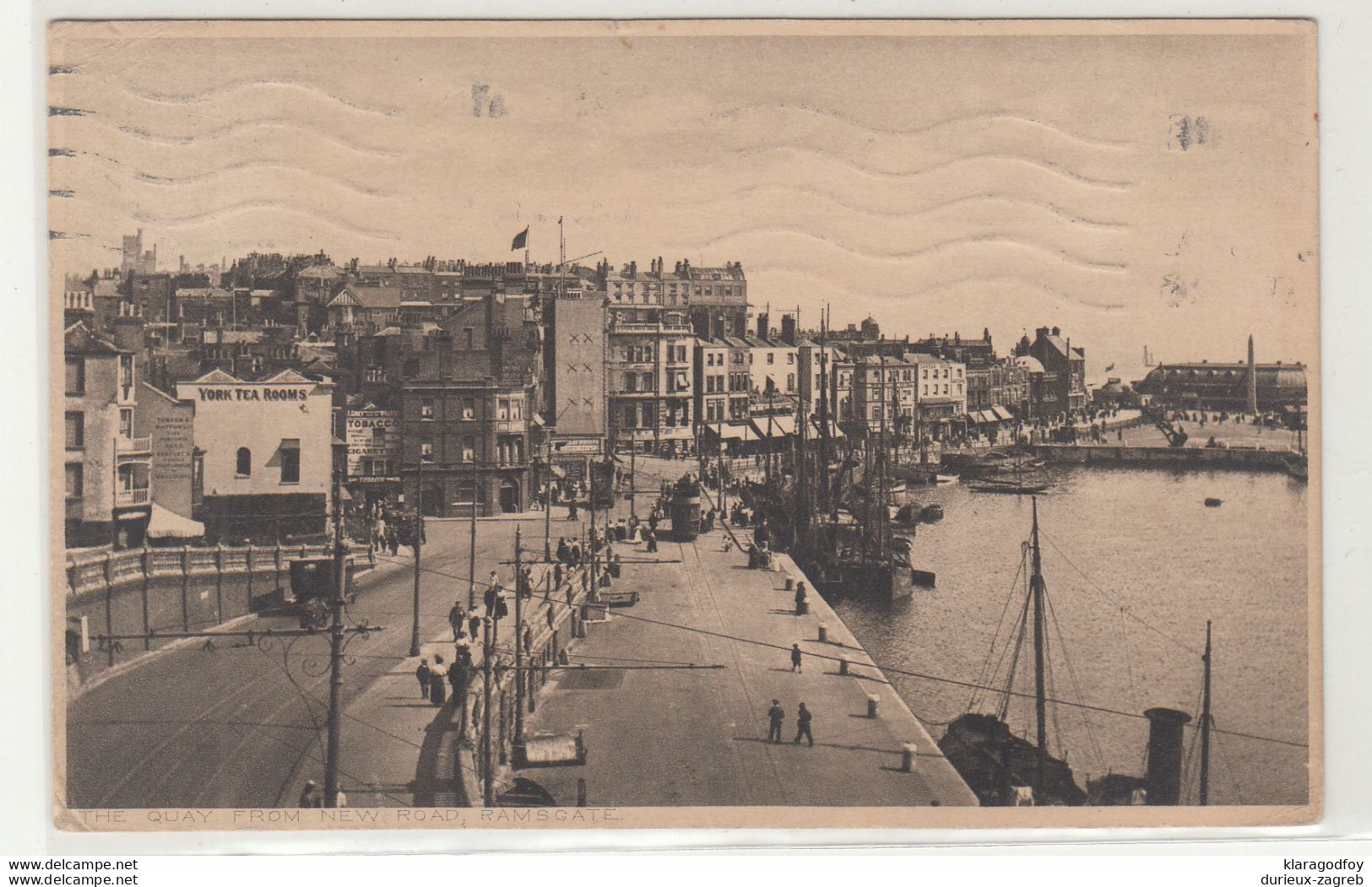 Ramsgate, The Quay From New Road Old Postcard Posted 1926 Ramsgate Pmk B210610 - Ramsgate