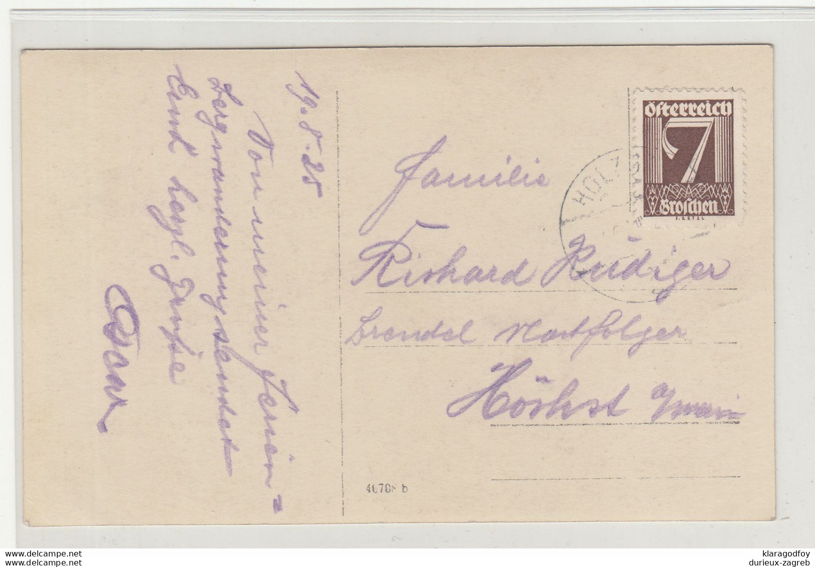 Holzgau Im Lechtal Old Postcard Posted 1925 B210610 - Lechtal