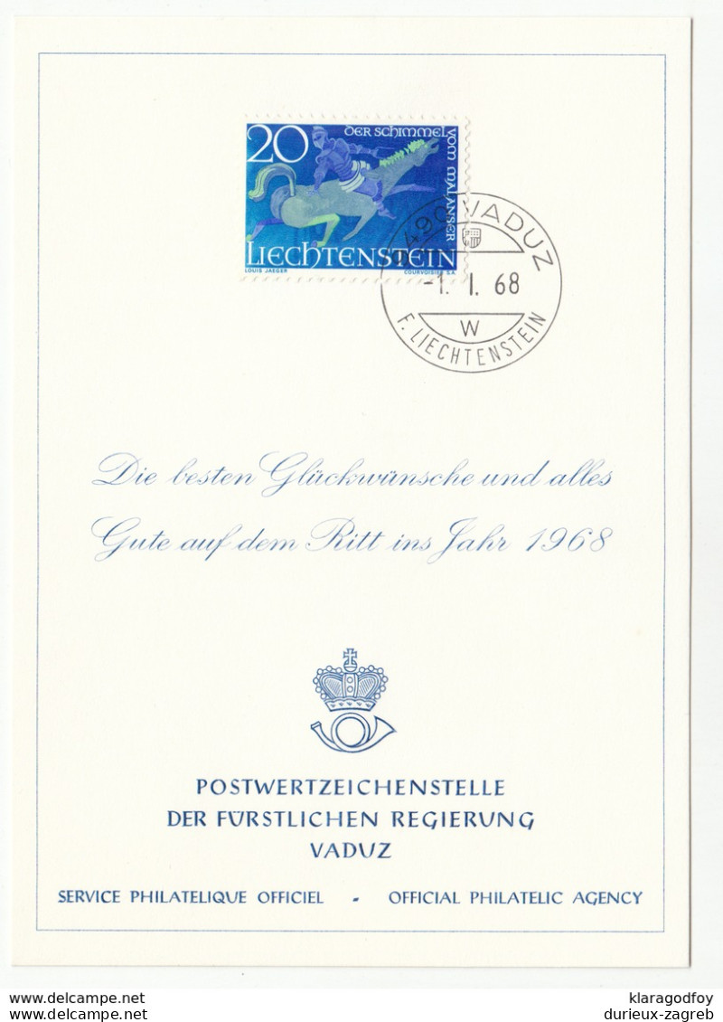 Liechtenstein 1968 Postal Office Christmas Greetings Card B200501 - Briefe U. Dokumente