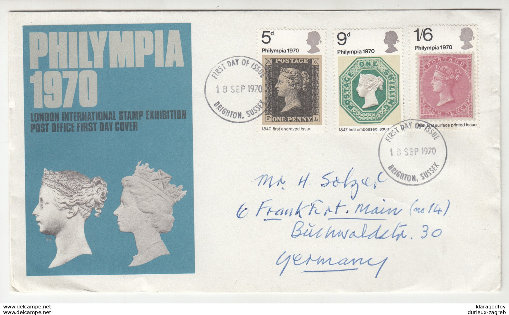 Great Britain 1970 Philympia 1970 FDC B200501 - 1952-1971 Pre-Decimal Issues