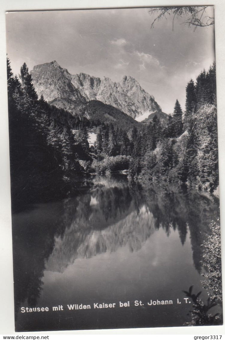 D5628) Stausee Mit Wilden Kaiser Bei St. Johann In Tirol - Alte S/W AK - St. Johann In Tirol