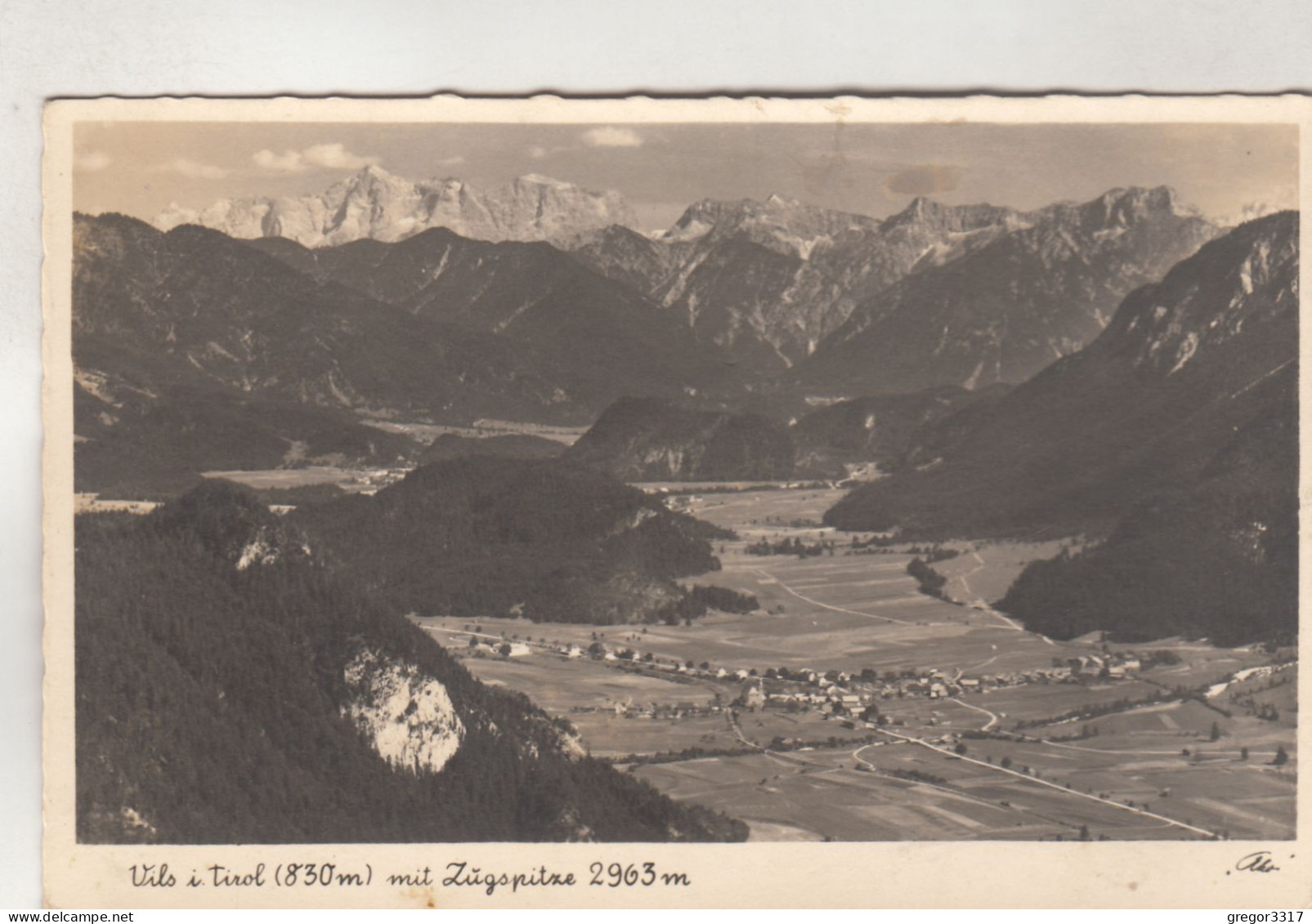 D5631) VILS I. Tirol Mit Zugspitze - Alt ! 1951 - Vils