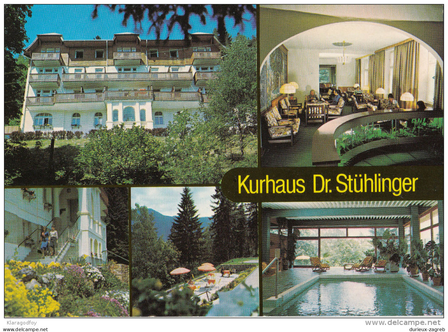 Kurhaus Dr. Stühlinger, Semmering Old Postcard Travelled 1984 Bb151029 - Neunkirchen