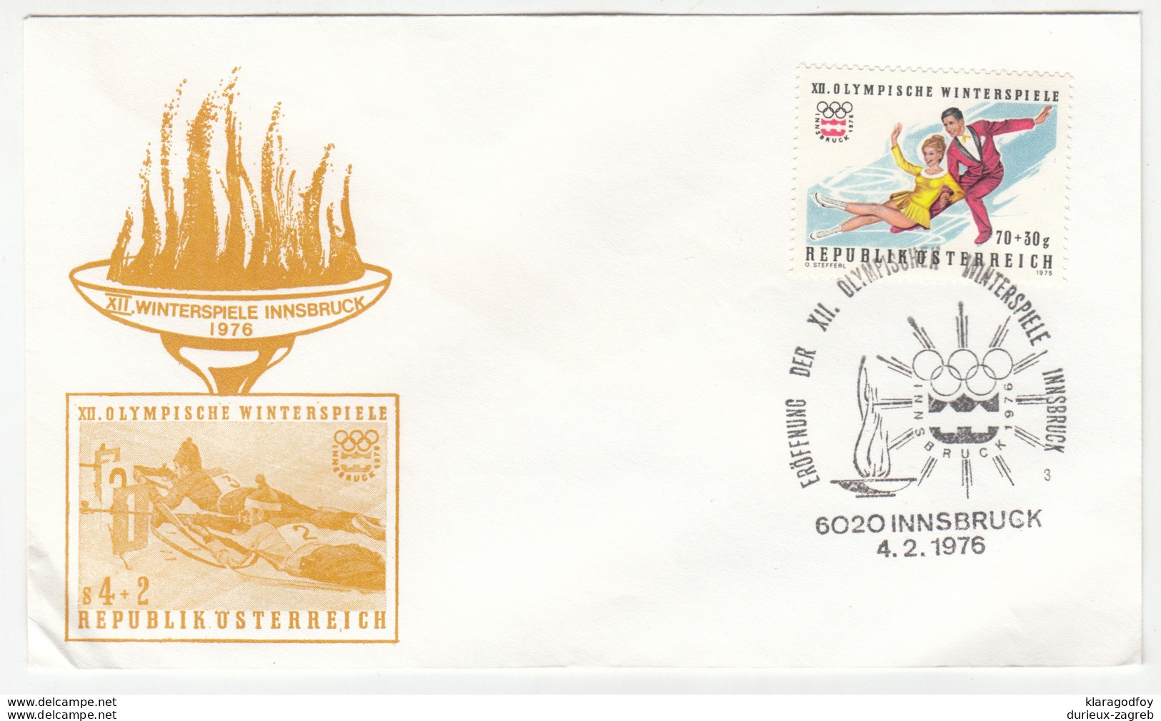 Austria Winter Olympic Games Innsbruck 1976 12 FDCs B200601 - Winter 1976: Innsbruck