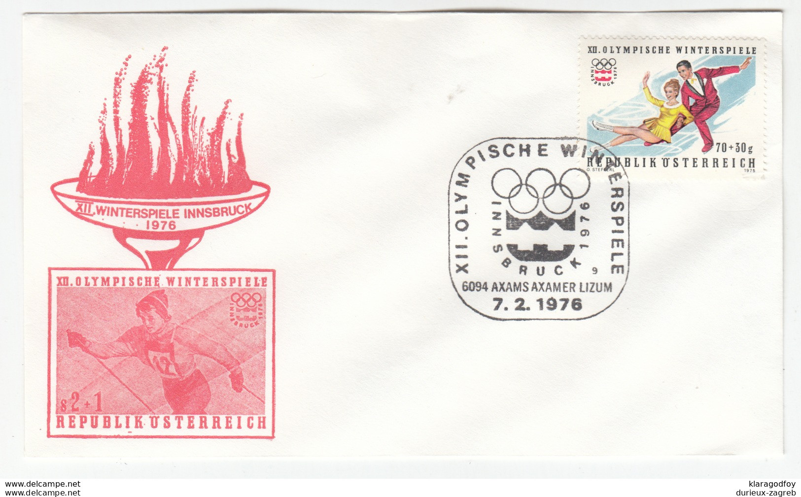 Austria Winter Olympic Games Innsbruck 1976 12 FDCs B200601 - Hiver 1976: Innsbruck