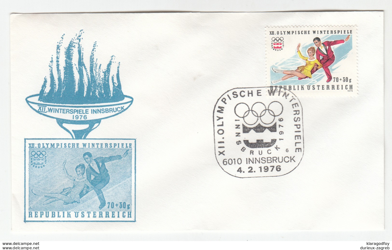 Austria Winter Olympic Games Innsbruck 1976 12 FDCs b200601