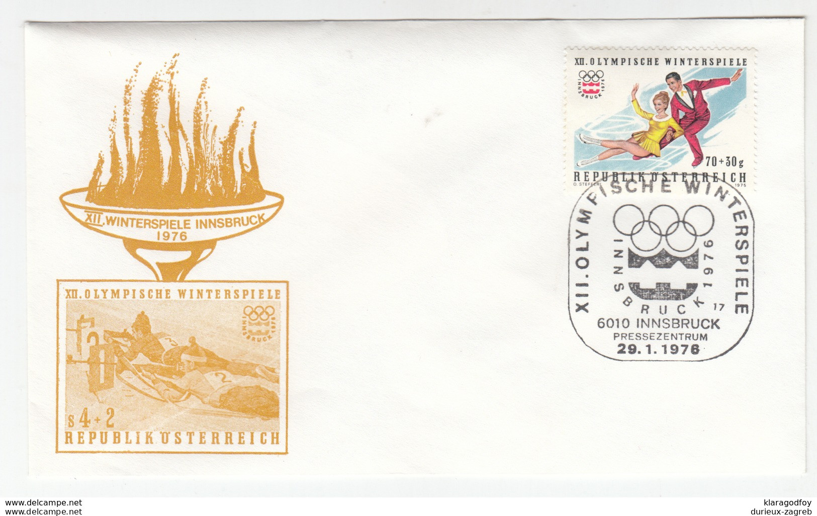 Austria Winter Olympic Games Innsbruck 1976 12 FDCs b200601