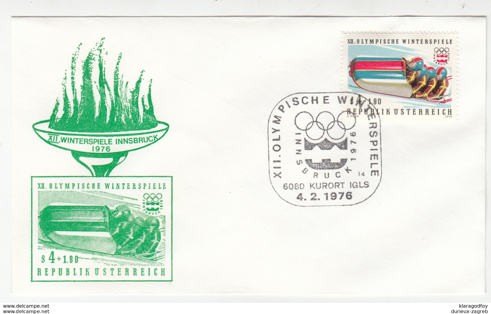 Austria Winter Olympic Games Innsbruck 1976 12 FDCs b200601