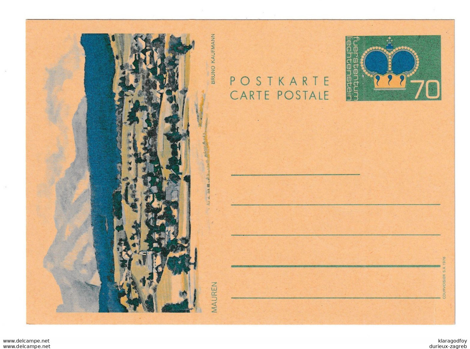 Mauren Illustrated Postal Stationery Postcard Unused B210410 - Postwaardestukken
