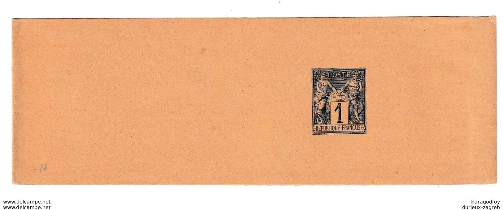 France 1c Postal Stationery Newspaper Wraper Not Posted B210301 - Periódicos