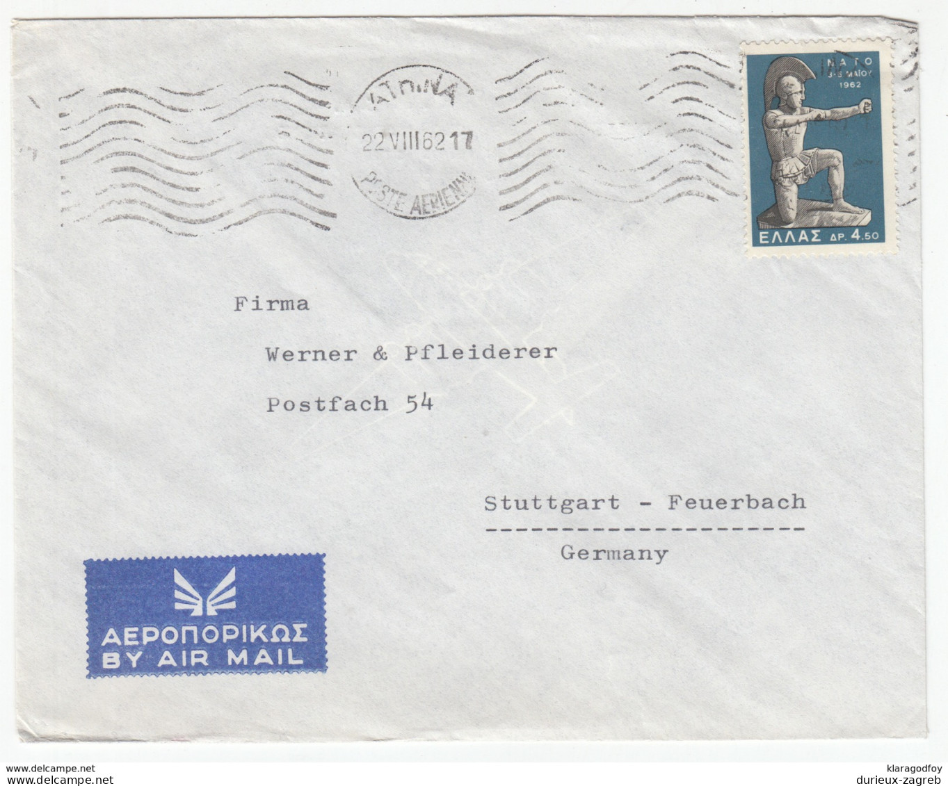 Greece 5 Air Mail Letter Covers Travelled 1961-74 B171025 - Briefe U. Dokumente