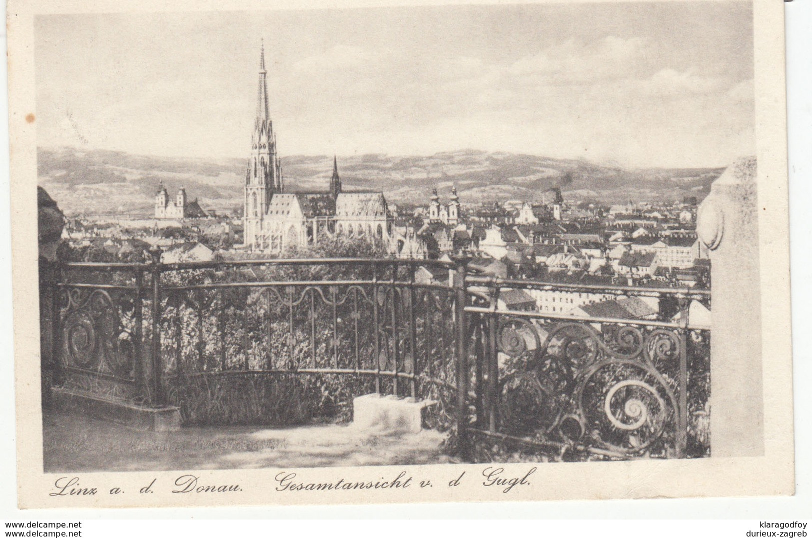 Linz An Der Donau Old Postcard Travelled 1927 B180122 - Linz