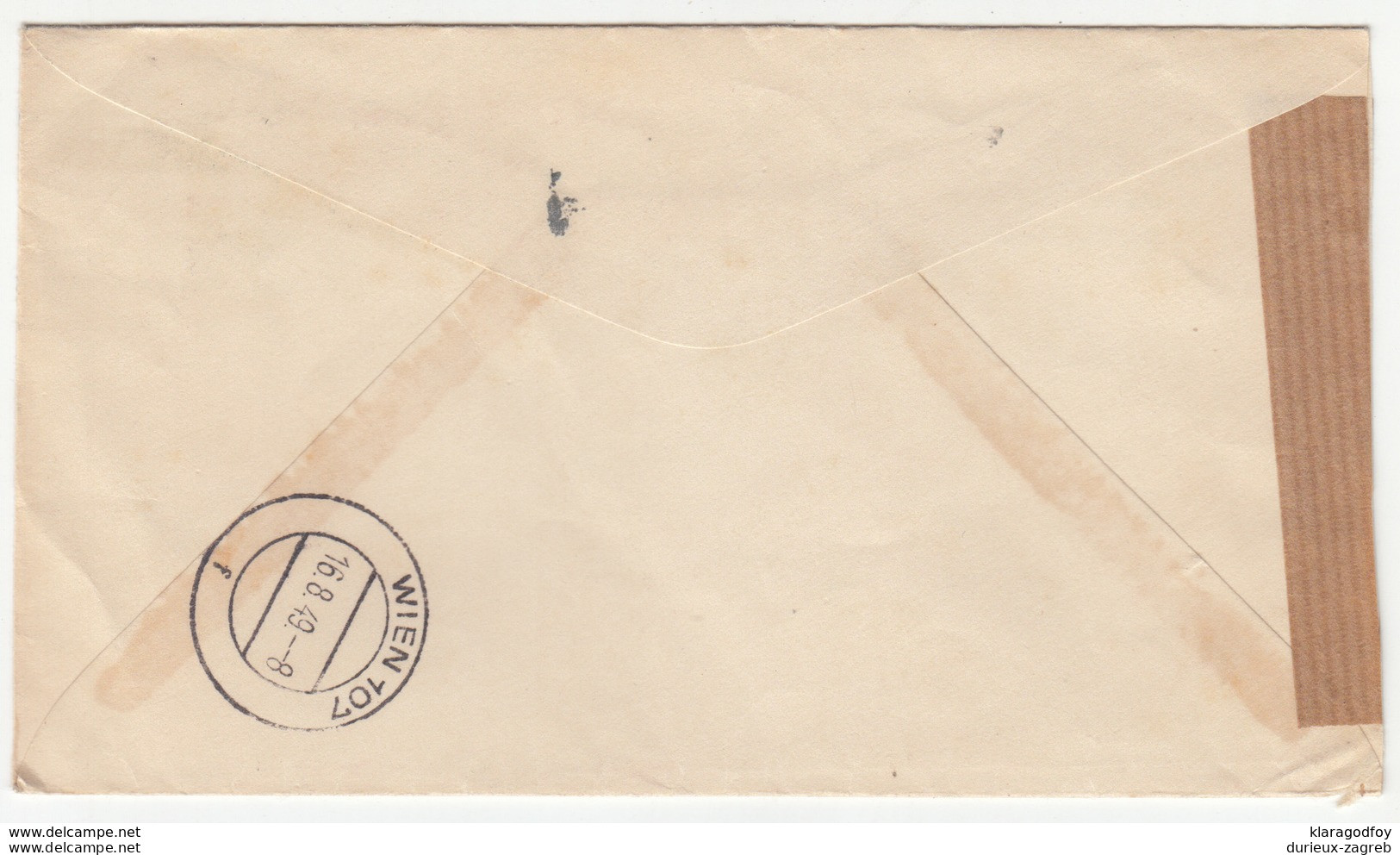 Pension Helene Company Letter Cover Travelled Air Mail 1949 To Austria - Censored B170915 - Luftpost