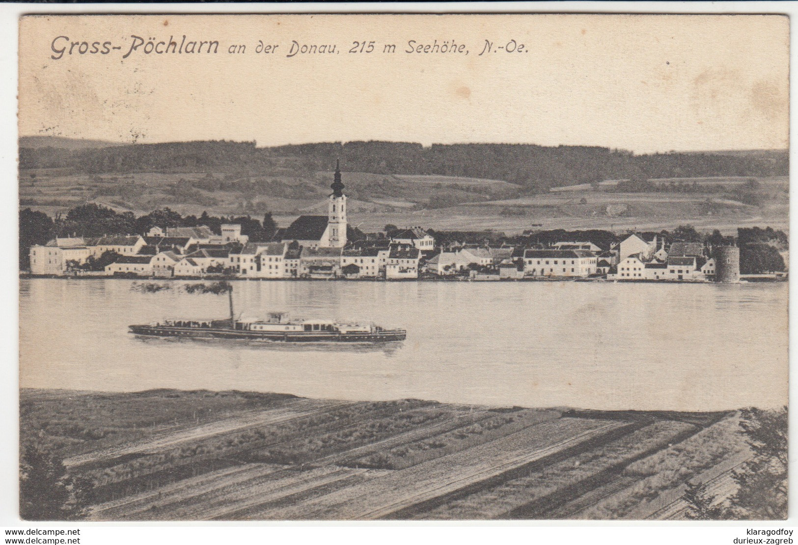 Gross Pöchlarn Old Postcard Travelled 191? Pöchlarn Pmk B170605 - Pöchlarn