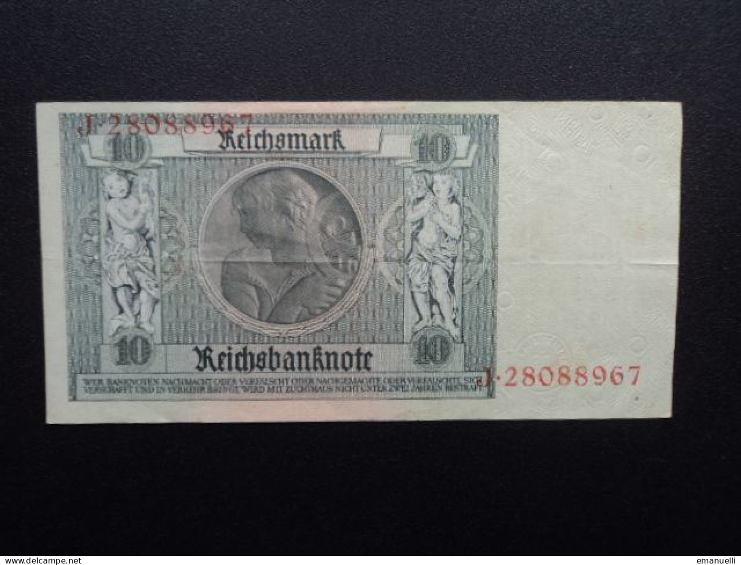 ALLEMAGNE : 10 REICHSMARK   22.1.1929 (1941-1942)    C.A. 173b, *  / P 180a Bis Ou B Et B Devient C)   TTB+ ** - 10 Reichsmark