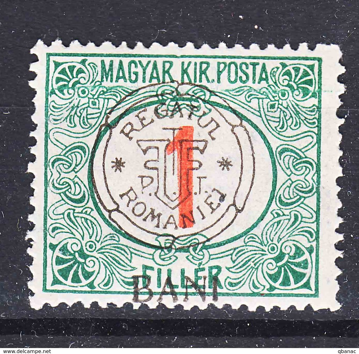 Romania Overprint On Hungary Stamps Occupation Transylvania Porto 1919 Mi#2 I Mint Never Hinged - Transilvania