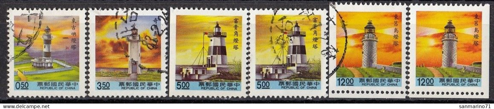 CHINA Taiwan 2008-2011,used,lighthouses - Usados